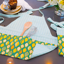 Lemon-Lime Kids Apron, Sparkle Vault Bib Apron, Lemon-Lime Bib Apron, Sparkle Vault Lemon-Lime Kids Apron